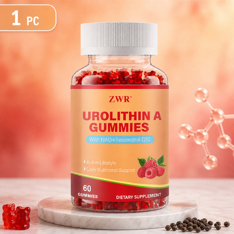 1/3pcs Urolithin A Complex Gummies - Urolithin A, 200mg NAD+, 200mg Resveratrol, 100mg CoQ10 & 20mg PQQ per serving - Pectin Gummies, No Added Sugar - Supports Overall Health - Dietary Supplement