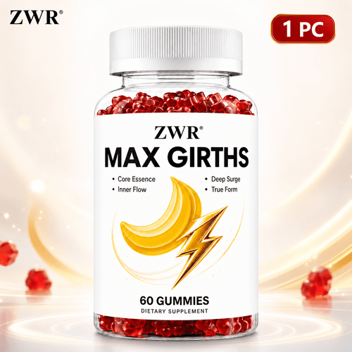 1pc GIRTH Gummies for Men, Overall Health & Daily Energy with Ashwagandha, Tribulus Terrestris, Zinc & Vitamin C, 60 Gummies
