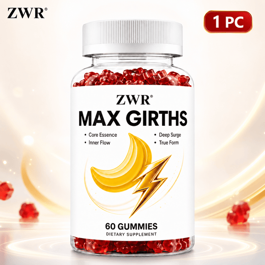 1pc GIRTH Gummies for Men, Overall Health & Daily Energy with Ashwagandha, Tribulus Terrestris, Zinc & Vitamin C, 60 Gummies