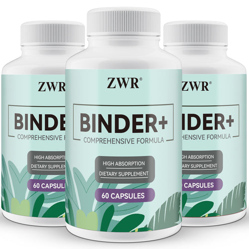 Binder+ Intestinal Cleanse Supplement, Daily Wellness Formula, Positive Lift, Liver Wellness, Digestive Comfort, Gut Renew, with Zeolite, Activated Charcoal, Bentonite Clay, Great for Morning Routine, 60 Capsules