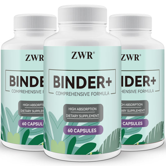 Binder+ Intestinal Cleanse Supplement, Daily Wellness Formula, Positive Lift, Liver Wellness, Digestive Comfort, Gut Renew, with Zeolite, Activated Charcoal, Bentonite Clay, Great for Morning Routine, 60 Capsules