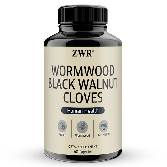 1/3 PCS - Wormwood Black Walnut Clove Capsules, with Sweet Wormwood 300mg, Black Walnut 200mg, Cloves 100mg, Daily Wellness, 60 Capsules - 1 Bottle/ 3 Bottles