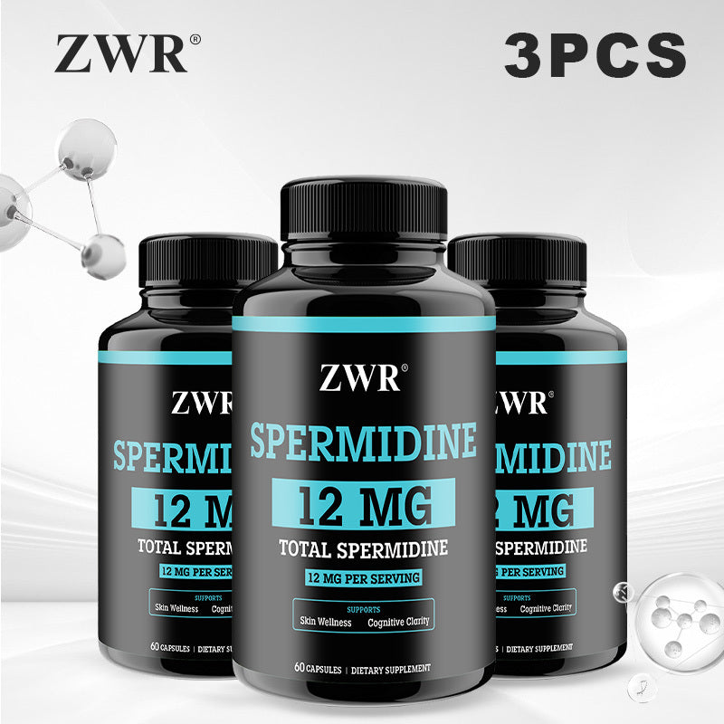 1/3PCS Spermidine Capsules - 60 Veggie Capsules - Premium Spermidine Supplement for Cellular Health, Daily Wellness - Clean Formula