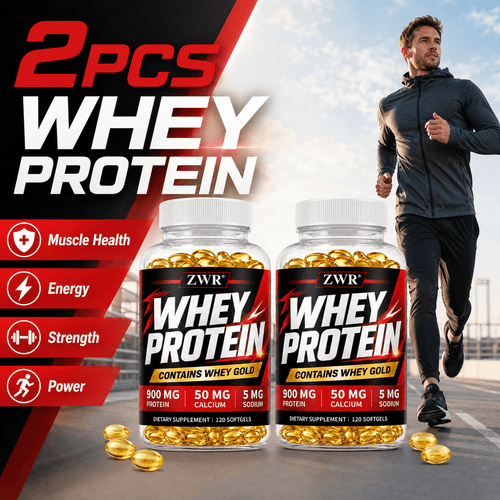 Whey Protein Softgels, 120 Count, 900 mg Protein Per Serving with Calcium & Potassium for Muscle Health, Strength, Daily Protein Nutrition, Muscle Health and Active Lifestyle