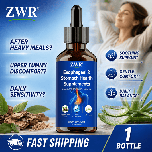 Daily Esophagus Care Drops, Stomach Comfort Botanical Formula with Zinc-L-Carnosine, Slippery Elm Bark & DGL Extract, 2 fl oz