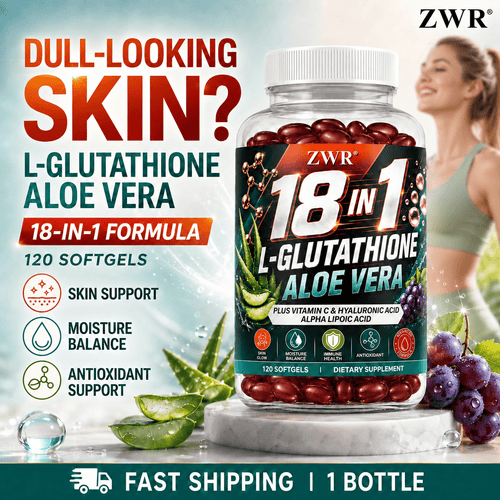 18-in-1 Liposomal Glutathione Softgels, 120 Count | 250 mg Reduced Glutathione per Serving | NAC, Vitamin C & Hyaluronic Acid | Antioxidant, Immune & Skin Health Support