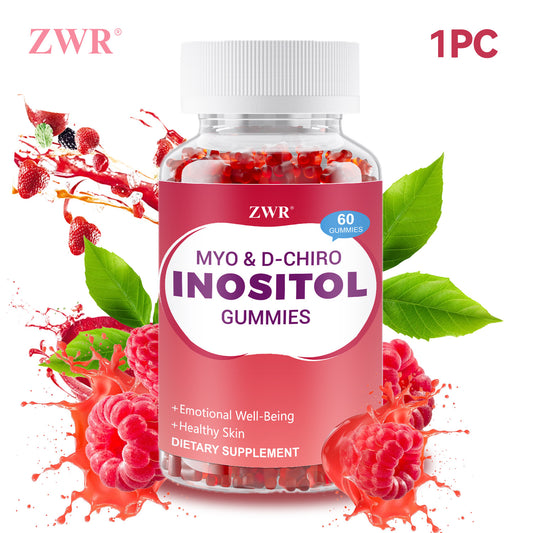 1/3 pcs Myo & D-Chiro Inositol Gummies - 40:1 Scientific Ratio - 2000mg Myo & 50mg D-Chiro Inositol Per Serving - Supports Bone Health - No Added Sugar - 60 Gummies