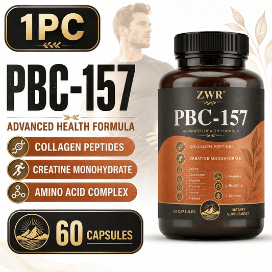 PBC-157 Amino Acid & Collagen Complex Capsules - For Muscle Support, Tissue Wellness & Daily Maintenance - With Magnesium, Collagen Peptides, Creatine & 15 Amino Acids - Per Bottle: 60 Capsules