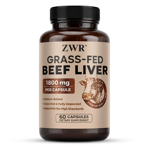 1800mg Grass Fed Beef Liver Capsules - Natural Iron, Vitamin A & B12, Supports Energy, Immune Health, and Red Blood Cell Formation, Freeze Dried Liver Supplement, Third-party tested, 30 Servings Per Bottle