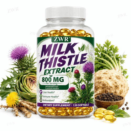 Milk Thistle Liver Health Softgels, Herbal Liver Health Supplement, with Milk Thistle, Artichoke, Celery Root, for Liver & Kidney Renew, Body Resilience, Healthy Flow, Great for Adults Over 18, 120 Softgels