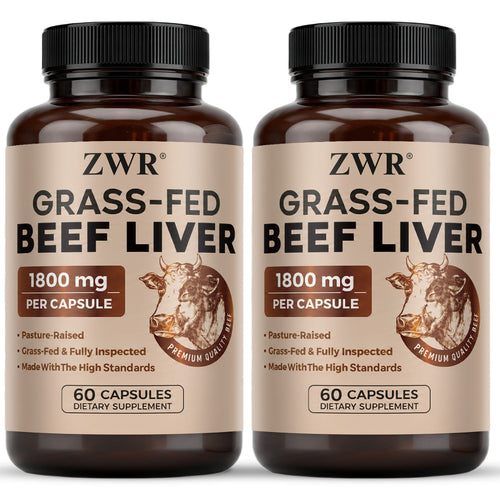 1800mg Grass Fed Beef Liver Capsules - Natural Iron, Vitamin A & B12, Supports Energy, Immune Health, and Red Blood Cell Formation, Freeze Dried Liver Supplement, Third-party tested, 30 Servings Per Bottle