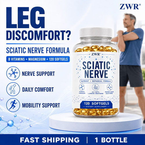 Sciatic Nerve Nutrition Softgels, 120 Count | 726 mg Complex per Serving | B Vitamins, Magnesium, Alpha-Lipoic Acid & Acetyl-L-Carnitine | Sciatic Nerve, Nerve & Bone Health