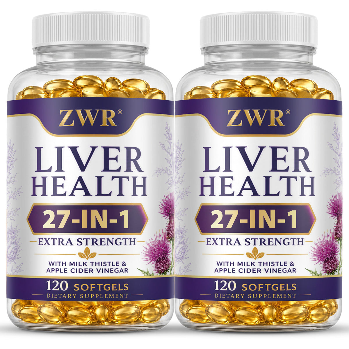 27-in-1 Liver Health Softgels, Milk Thistle Supplement, Positive Lift, Liver Renew, Immune Defense, Internal Flow, with Choline, Dandelion Root, Beet Root, Chicory Root, 28-in-1 Blend, Great for Both Men and Women, 120 Softgels