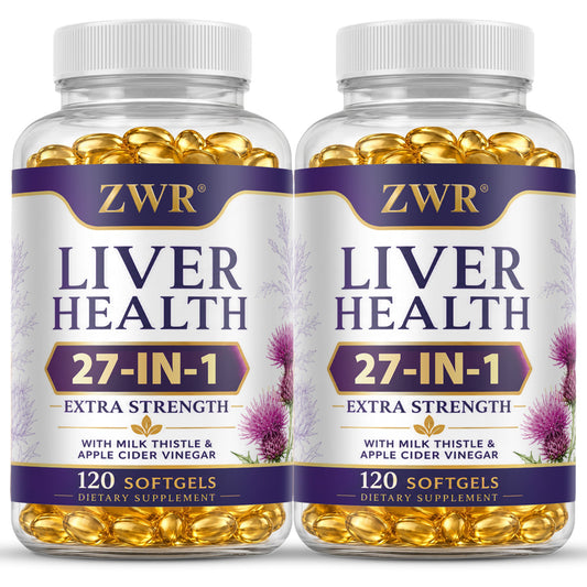 27-in-1 Liver Health Softgels, Milk Thistle Supplement, Positive Lift, Liver Renew, Immune Defense, Internal Flow, with Choline, Dandelion Root, Beet Root, Chicory Root, 28-in-1 Blend, Great for Both Men and Women, 120 Softgels