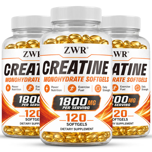 1800mg Creatine Monohydrate Softgels, Premium Sports Formula, with 1800mg Creatine Monohydrate, for Physical Energy & Athletic Support, Great for Take Two Softgels Daily, 60 Softgels