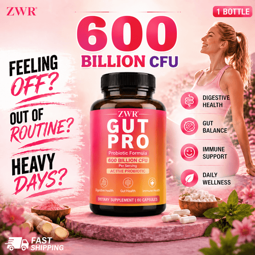 GUT PRO 60 Billion Active Probiotic Capsules 60 Count | 200 mg Probiotic Blend per Serving | Five Selected Strains | Digestive & Gut Health Support