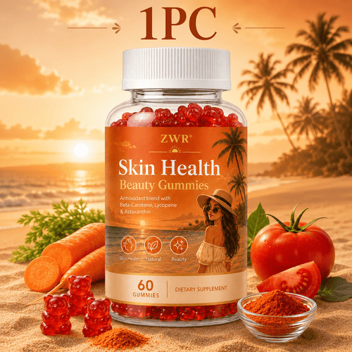 Natural Production Gummies - Beta Carotene & Vitamin-Enriched Soft Chews For Skin Health, No Common Allergens