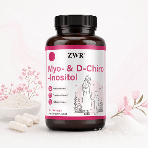 Myo & D-Chiro Inositol Capsules for Women, 1800mg Myo-Inositol + 45mg D-Chiro-Inositol, Women's Daily Balance, Ovarian Wellness & Natural Cycle Support, 60 Capsules