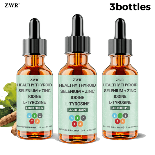 1/3PCS Iodine Health Liquid Supplement - 60ml (30 Servings) - Thyroid Function, Energy, and Immune Health - Enhanced with Vitamin A, B12, Zinc, and L-Tyrosine