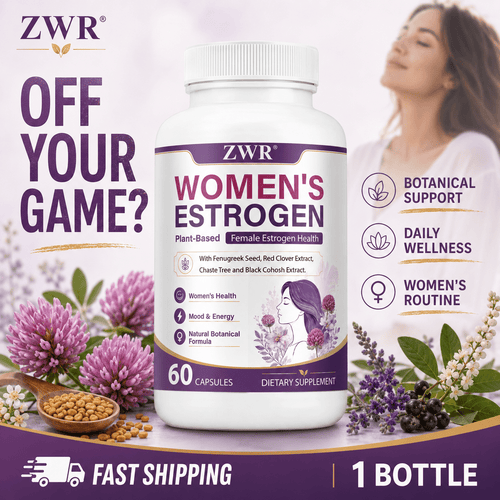 Estrogen Capsules, Overall Wellness, Energy Support, Antioxidant, Shine With Inner Confidence. Formulated with Fenugreek, Red Clover, Chaste Tree Berry, Black Cohosh, 60 Counts.