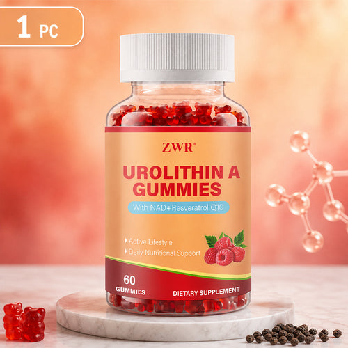 1/3pcs Urolithin A Complex Gummies - Urolithin A, 200mg NAD+, 200mg Resveratrol, 100mg CoQ10 & 20mg PQQ per serving - Pectin Gummies, No Added Sugar - Supports Overall Health - Dietary Supplement