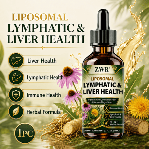 Liposomal Lymphatic & Liver Health Liquid, with Echinacea, Dandelion, Milk Thistle, Turmeric and Astragalus, for Lymphatic Health, Liver Health, Immune Health, Digestive Health and Daily Wellness, 60mL