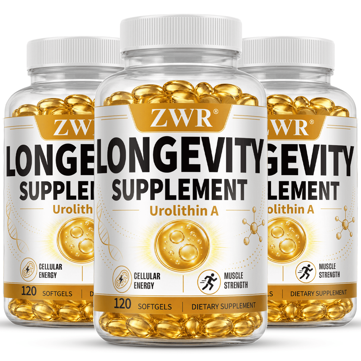 Longevity Supplement, Urolithin A Softgels, Premium Renewal Formula, with Green Tea, Urolithin A, Quercetin, NAD+, Resveratrol, Alpha-Lipoic Acid, for Age Health & Body Balance, Great for Take Two Softgels Daily, 120 Softgels