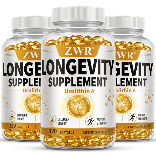 Longevity Supplement, Urolithin A Softgels, Premium Renewal Formula, with Green Tea, Urolithin A, Quercetin, NAD+, Resveratrol, Alpha-Lipoic Acid, for Age Health & Body Balance, Great for Take Two Softgels Daily, 120 Softgels