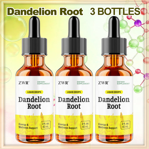 1/3pcs Dandelion Root Extract Liquid Drops - Herbal Tincture for Liver Cleanse and Heart Health Support - Vegan Glycerin Based, Non-Alcohol, Add to Tea
