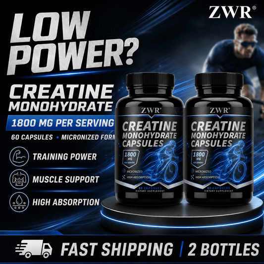 Creatine Monohydrate Capsules, 60 Count | 1, 800 mg Creatine Monohydrate per Serving | Single Sports Nutrition Formula | Muscle & Exercise Health
