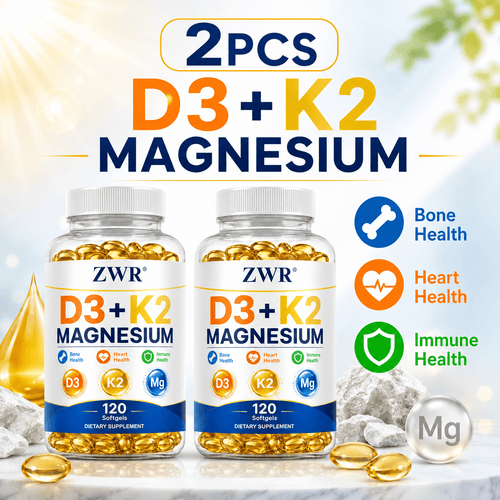 Vitamin D3 K2 Magnesium Zinc Softgels, D3 100mcg K2 200mcg Magnesium Blend, Immune Health, Mineral Balance, Adult Daily Health