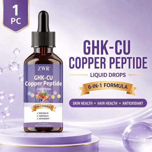 1 PC/ 3 PCS - GHK-Cu Liquid Peptide Drops - 6-in-1 Collagen, Hyaluronic Acid & Biotin for Skin & Hair Wellness