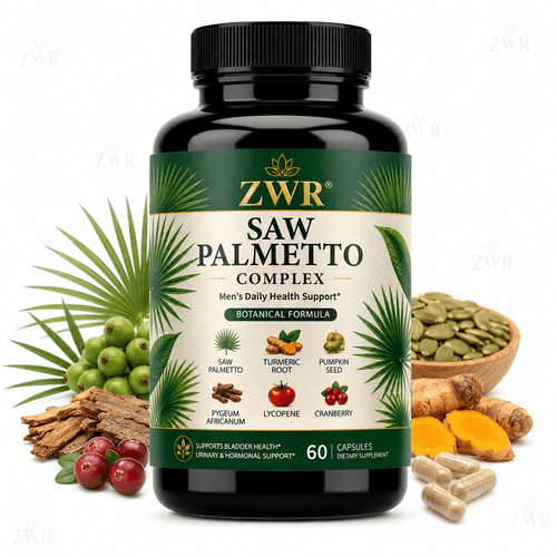 1PACK, Saw Palmetto Complex, Men's Daily Health Supplement, Saw Palmetto, Pumpkin Seed, Pygeum Bark, Flaxseed, Beta Sitosterol, Pomegranate Seed, Turmeric Root, Quercetin, Nettle Root, Cranberry, Lycopene