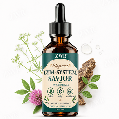 400mg Lymphatic Health Savior Drops, Premium Herbal Formula, with Prickly Ash Bark, Plantain, Red Clover, for Internal Moisture Balance & Healthy Living, Great for Take 1ml Daily with Water, 60ml