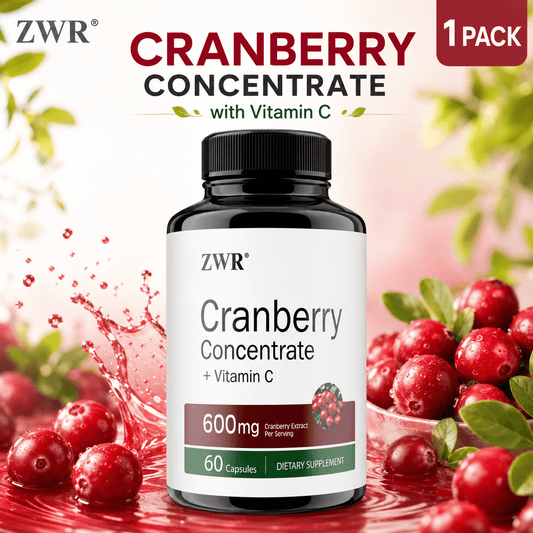 1 PCS, Cranberry Capsules, Cranberry Concentrate, Vitamin C, Vaccinium Macrocarpon Fruit, Daily Wellness, Fruit Nutrition Formula, 60 Capsules