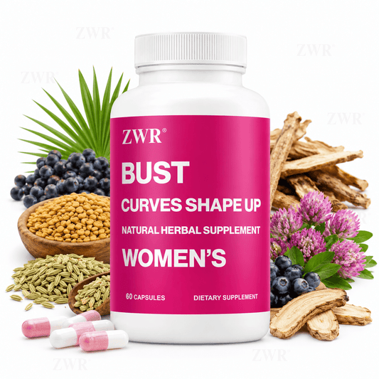 Bust Curves Shapeup Natural Herbal Supplement, Premium Women's Complex, with Wild Yam, Saw Palmetto, Dong Quai, Chasteberry, Fenugreek, for Breast Comfort & Natural Shape, Great for Take Two Capsules Daily, 60 Capsules