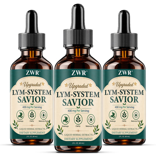 400mg Lymphatic Health Savior Drops, Premium Herbal Formula, with Prickly Ash Bark, Plantain, Red Clover, for Internal Moisture Balance & Healthy Living, Great for Take 1ml Daily with Water, 60ml